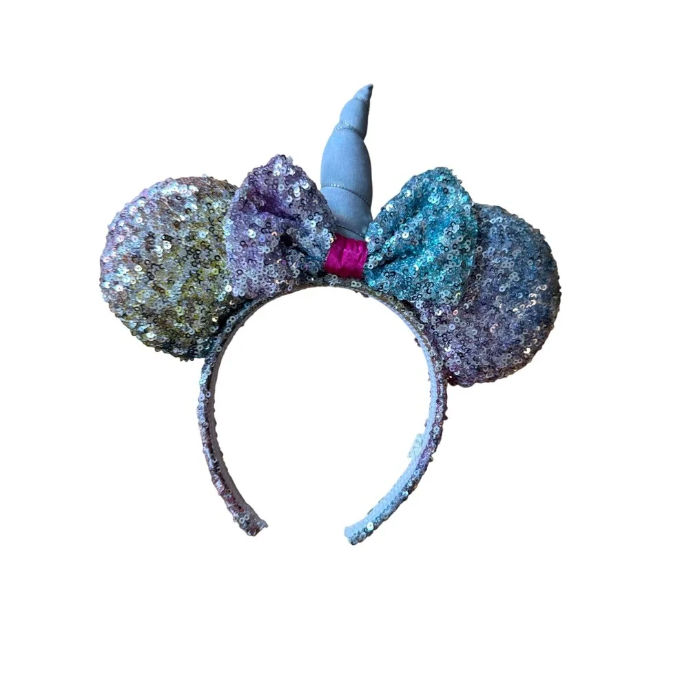 Minnie Mouse colorful sparkle unicorn horn headband